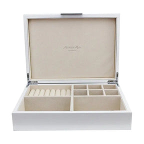 Addison Ross  Jewelry Box White and Silver