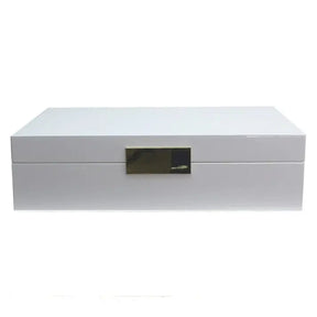 Addison Ross  Jewelry Box White and Silver