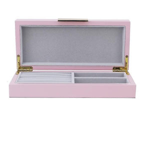 Addison Ross Lacquer Box Pink and Silver -  4" x 9"
