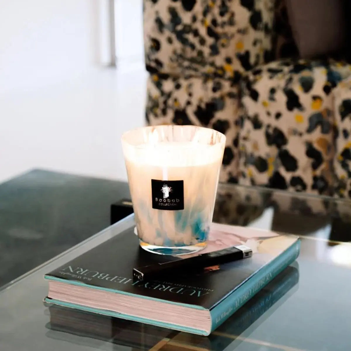 An image of Baobab Collection Max 16 Pearls Sapphire Candle