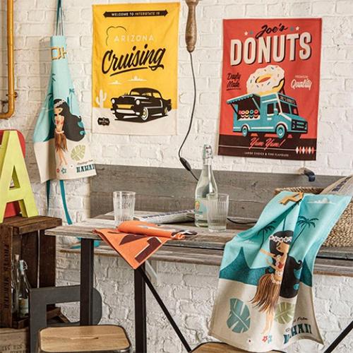 An image of Coucke Misteratomic Donuts Tea Towel