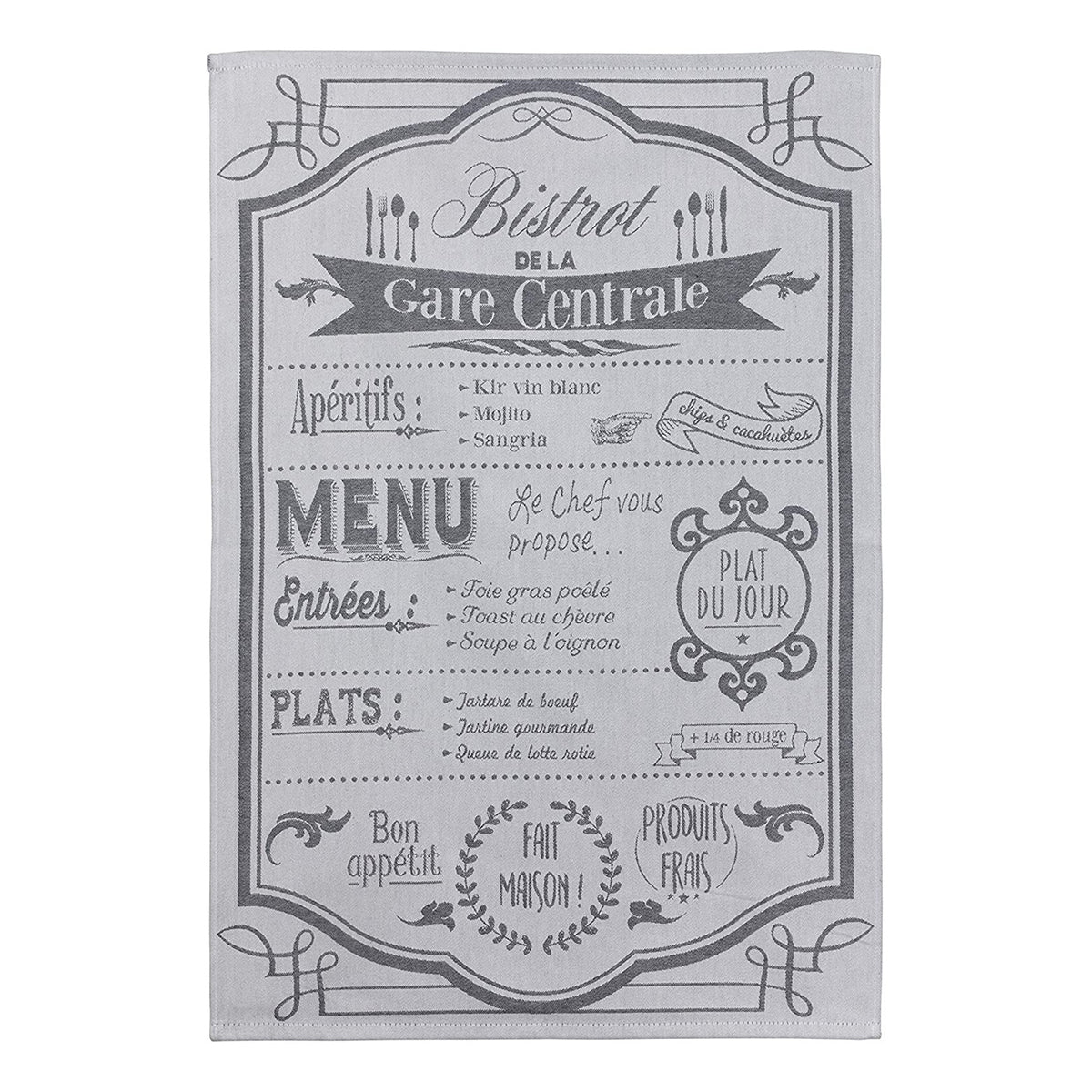 An image of Coucke "Au Menu" Jacquard Kitchen Towel