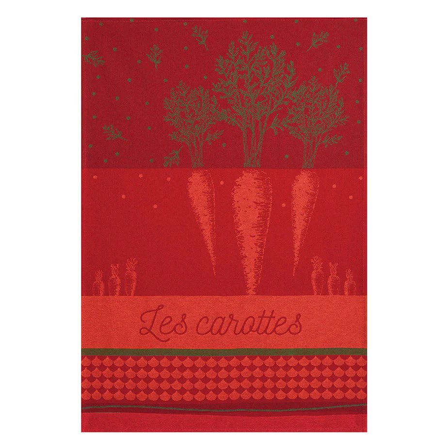 An image of Coucke Carottes du Potager Tea Towel