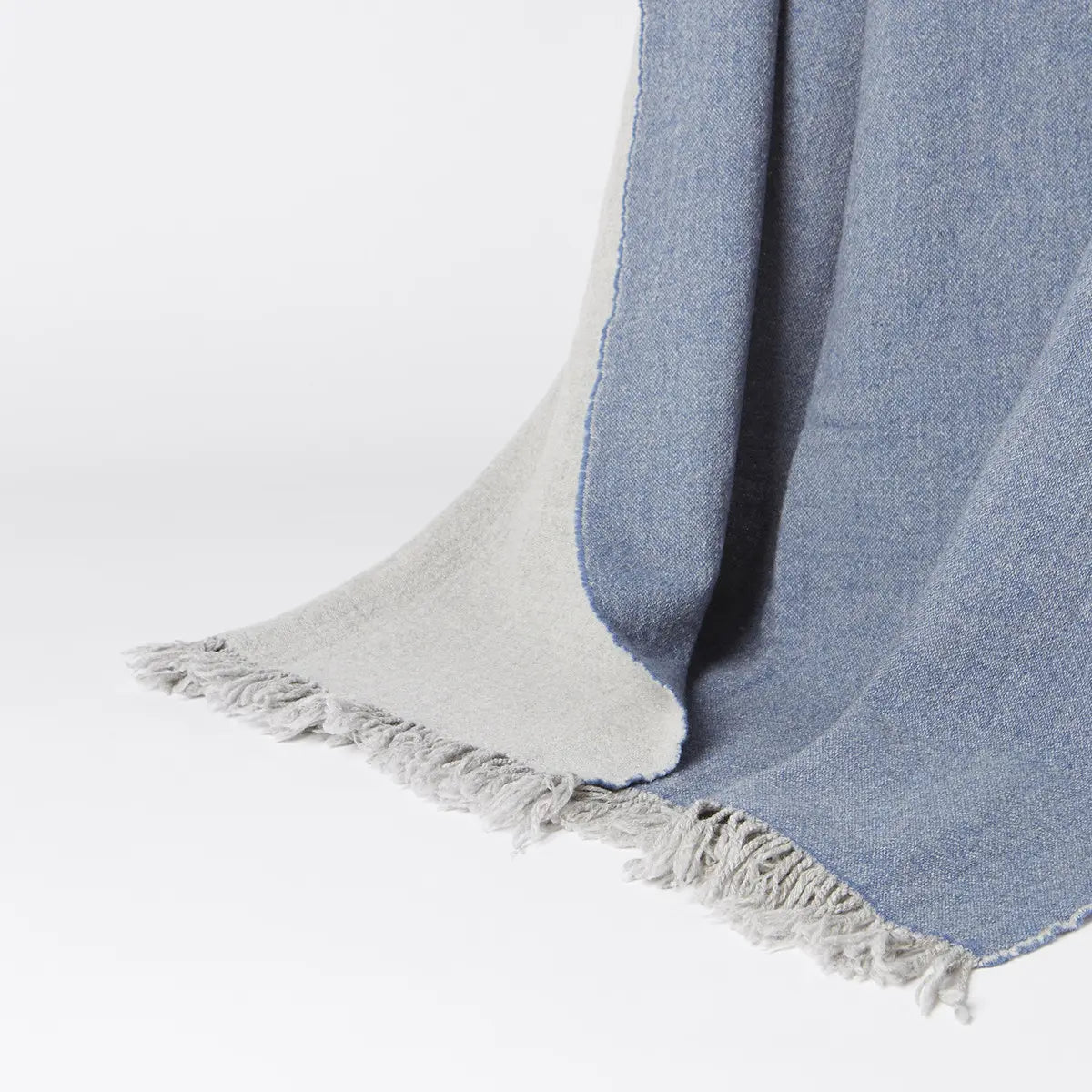 Marzotto Lab Dioniso merinos extrafine double face throw- Denim - 51 x 70in