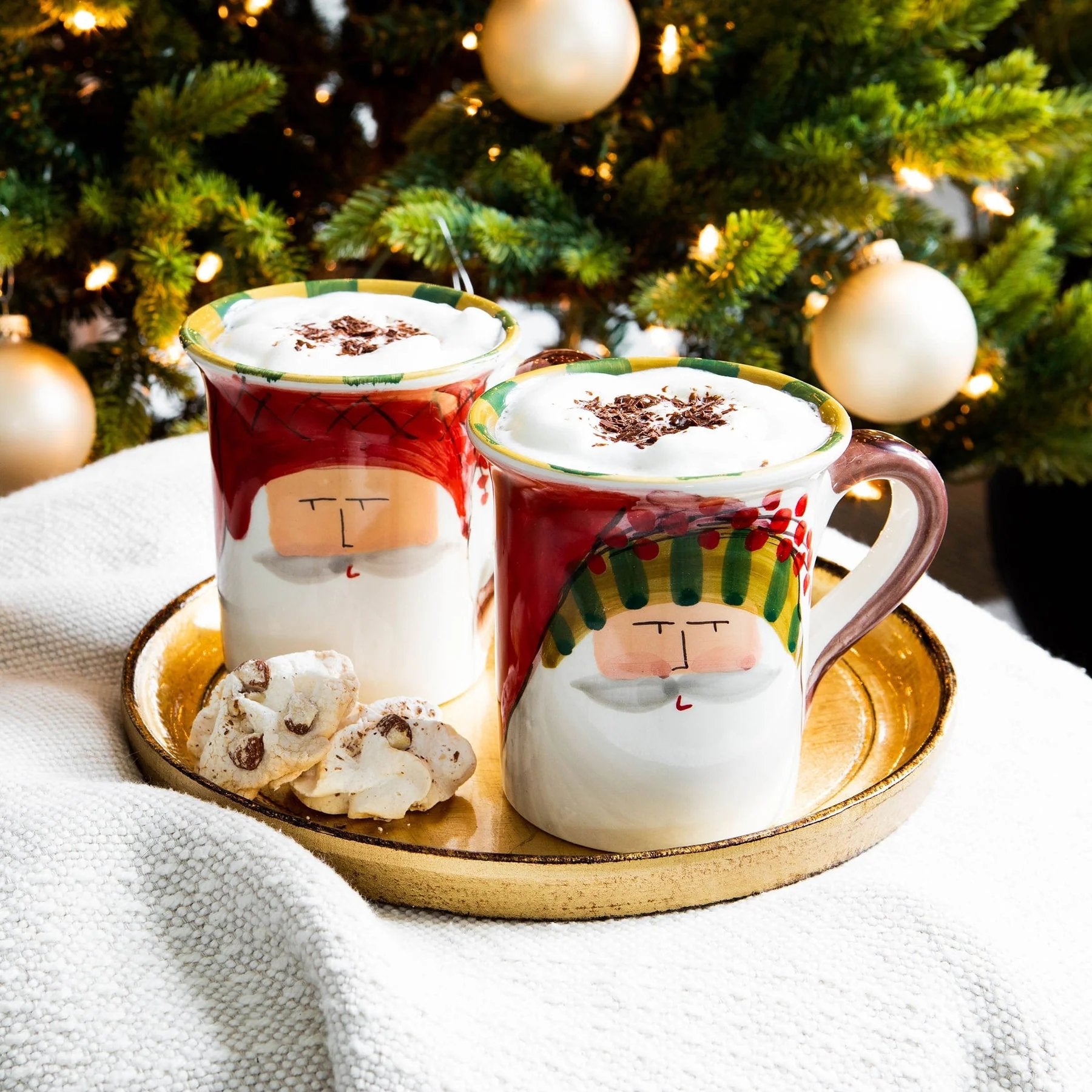 An image of Vietri Old St. Nick Assorted Mugs - Set Of 4