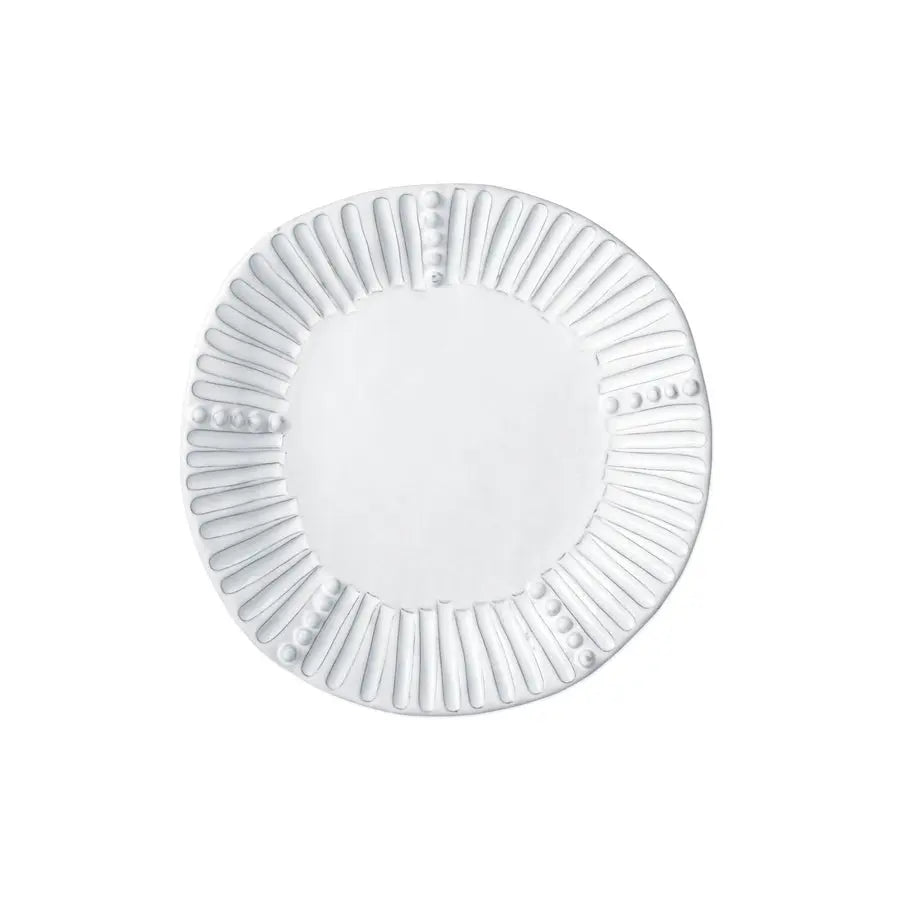 Vietri Incanto Stripe Salad Plate - White