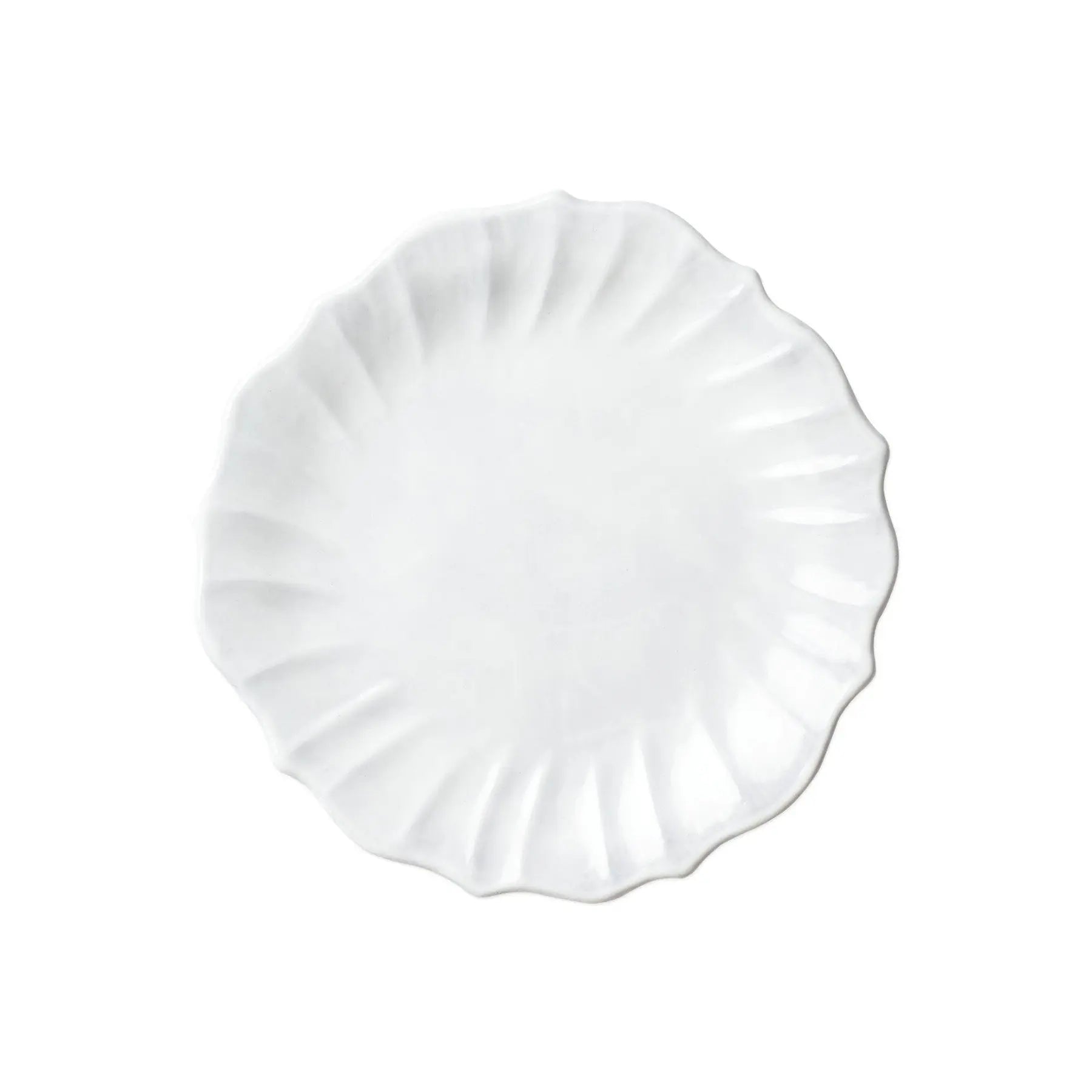 An image of Vietri Incanto Ruffle Salad Plate - White