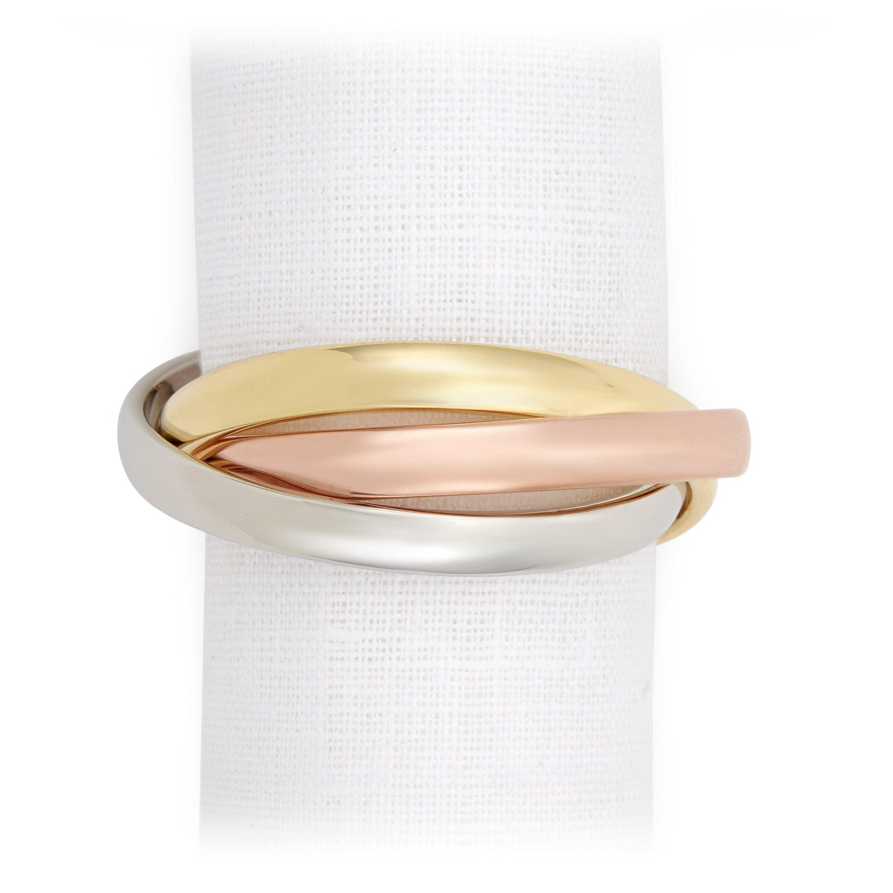 An image of L'Objet Set Of 4 Three-Ring Jewels Napkin Ring