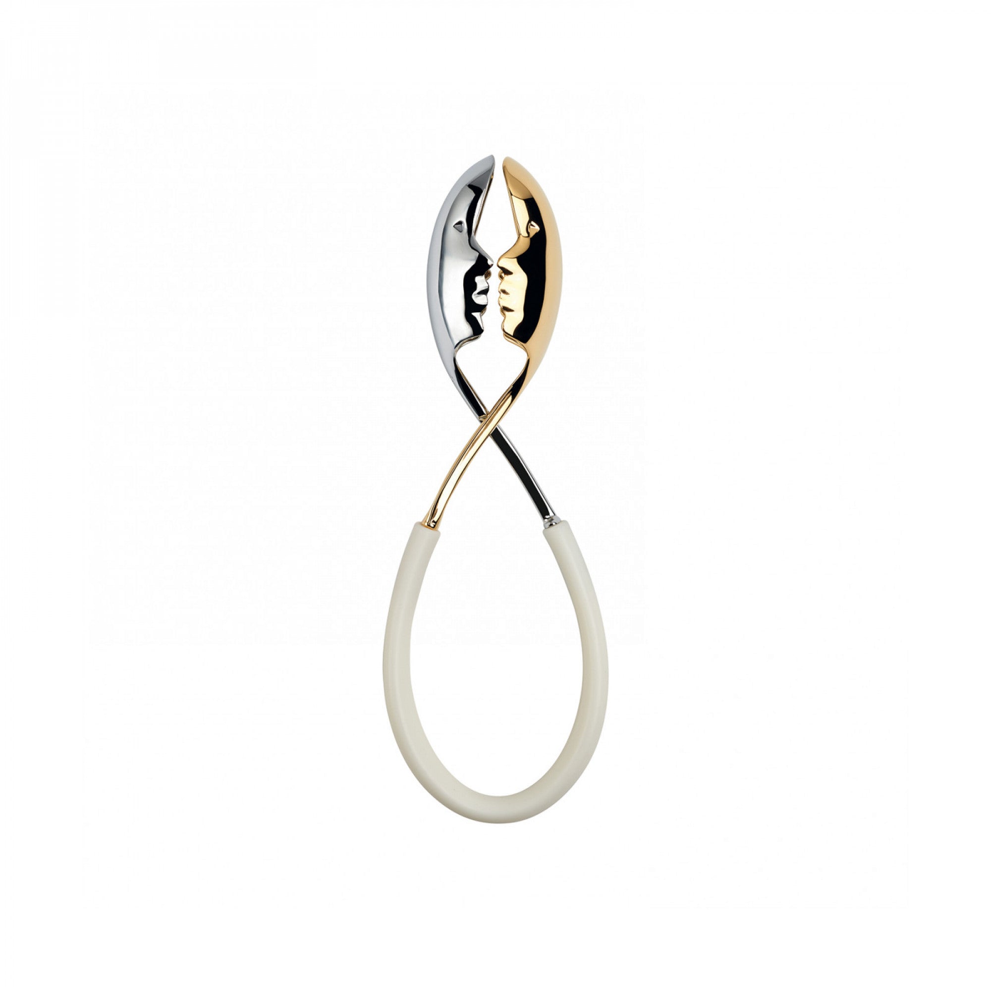 Casa Bugatti Kiss Colored with Gold/Chrome Salad Tongs