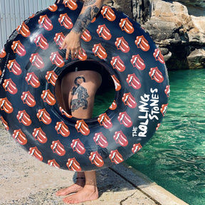 Sunnylife Black Rolling Stones Lips Pool Ring