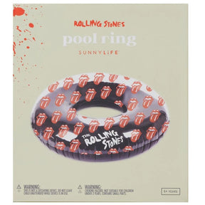 Sunnylife Black Rolling Stones Lips Pool Ring