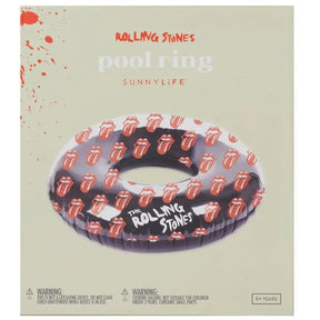 Sunnylife Black Rolling Stones Lips Pool Ring 