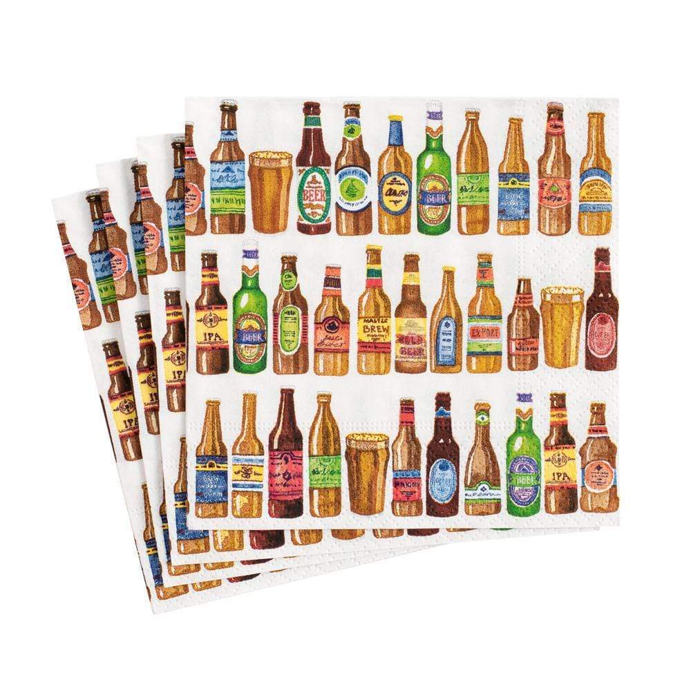 An image of Caspari 99 Bottles Cocktail Napkin