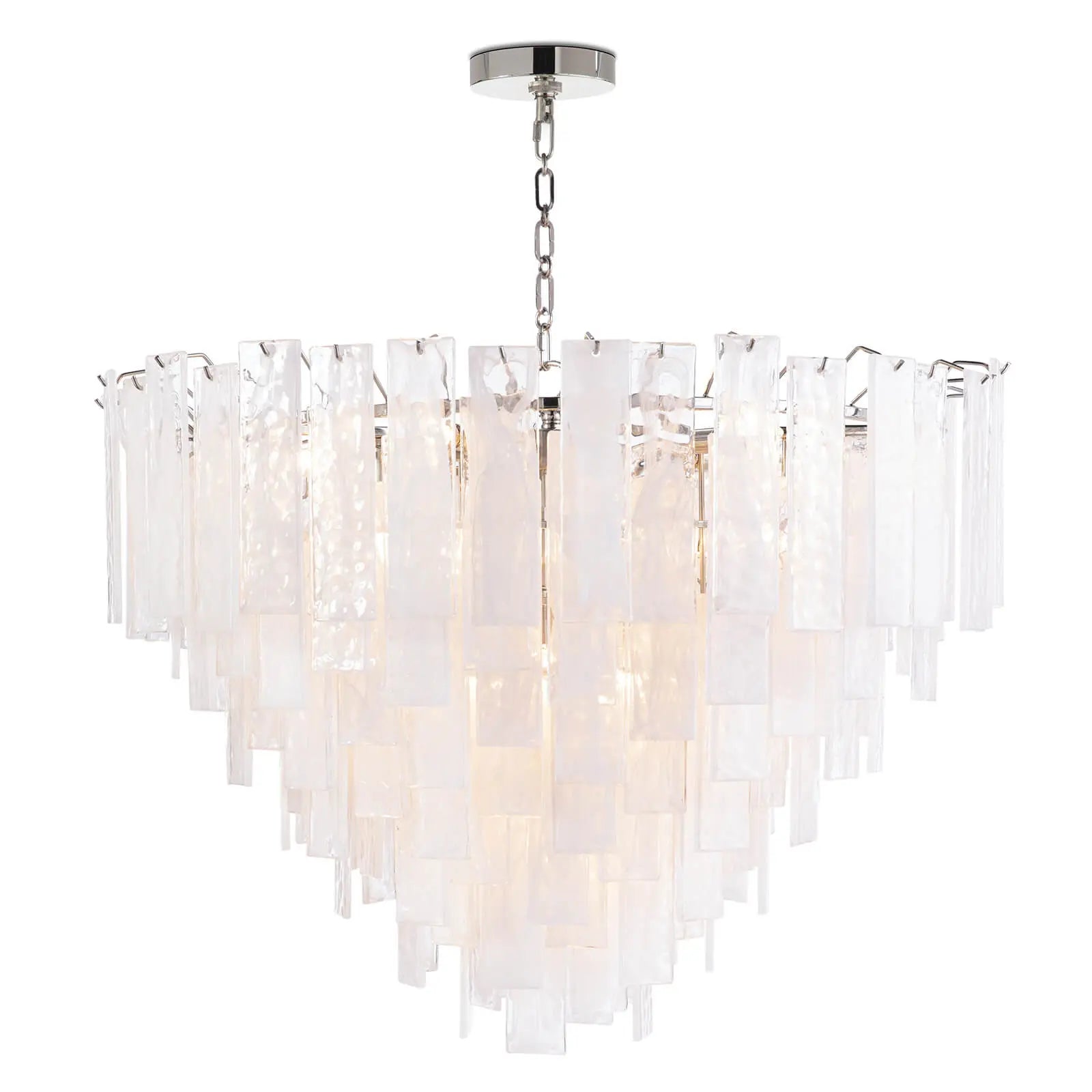 Regina Andrew Glacier Chandelier Large Clear Glass H: 27.5" W: 31"- 16 x 60 watts candelabra bulbs