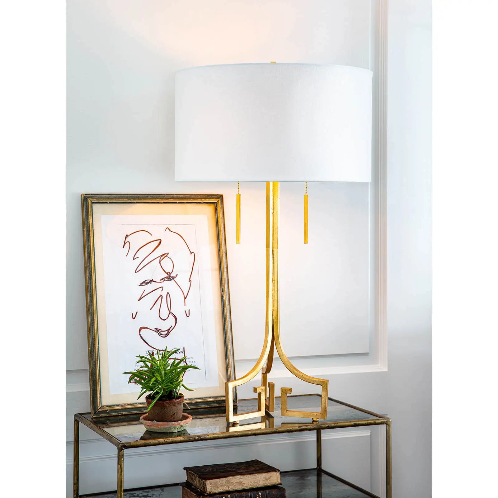 An image of Regina Andrew Le Chic Gold Leaf Table Lamp