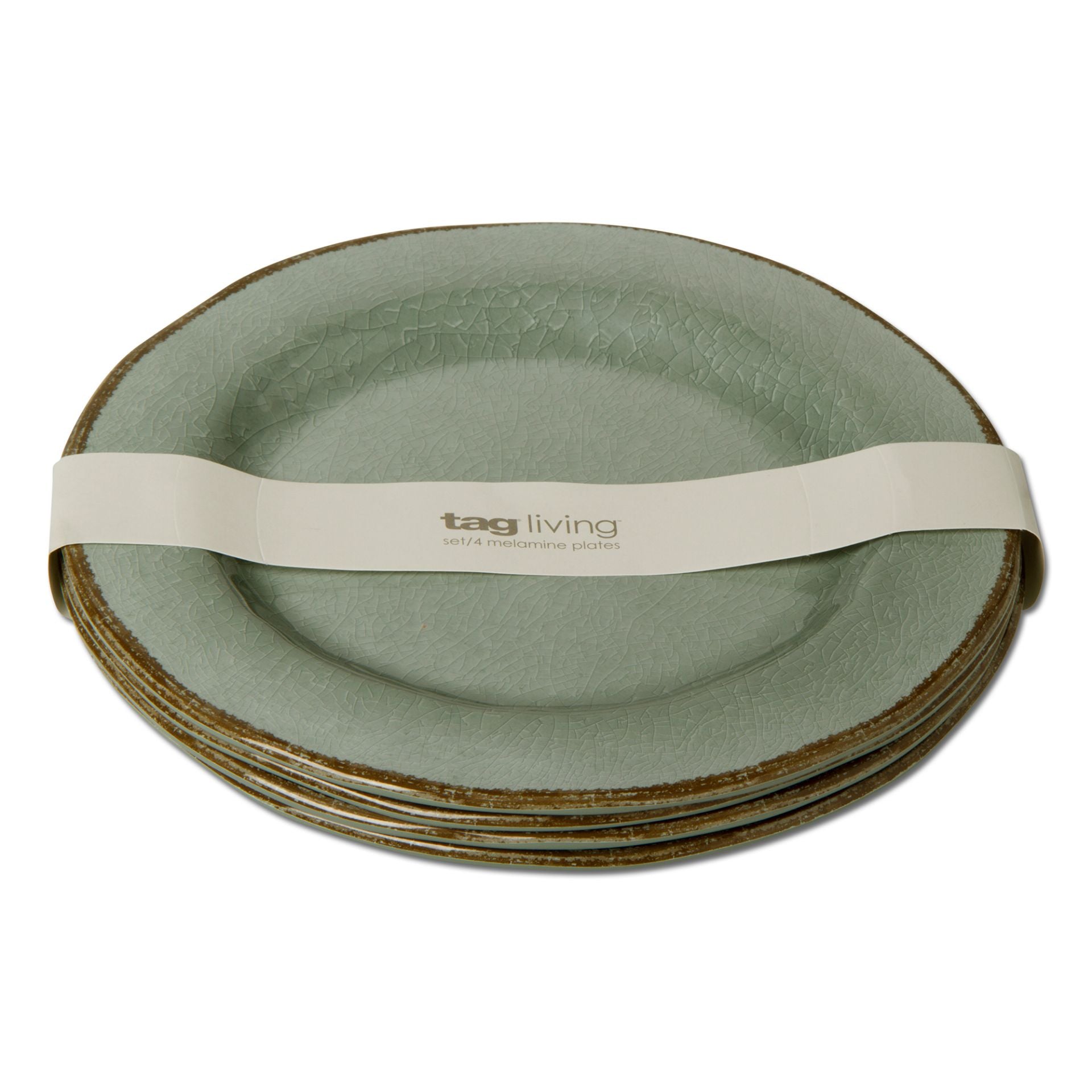 Tag Veranda Melamine Dinner Plt S4 Slate Blue