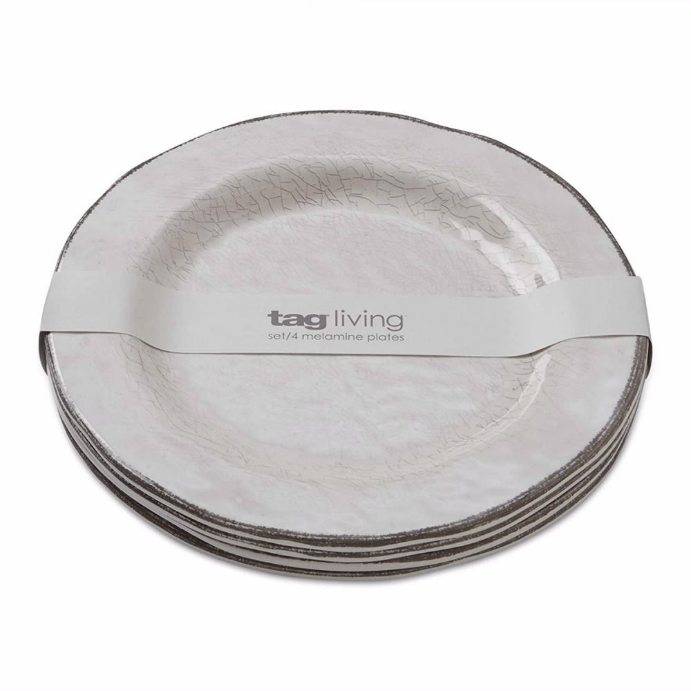 Tag Veranda Melamine Dinner Plt S, 4 Ivory