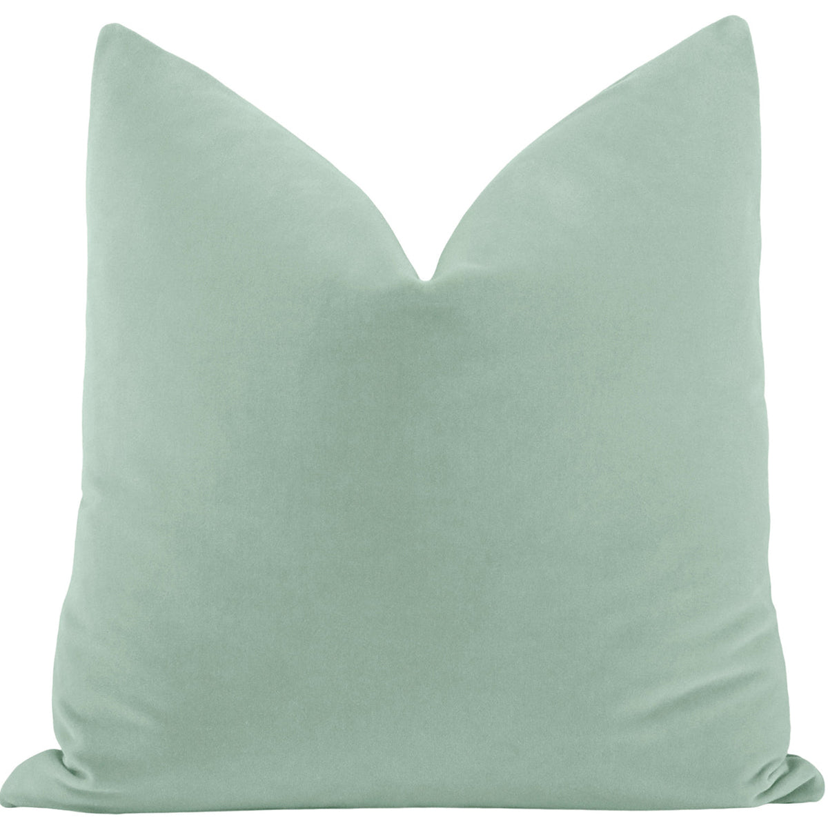 An image of Gracious Home Studio Velvet Sea Blue Decorative Pillow 22x22