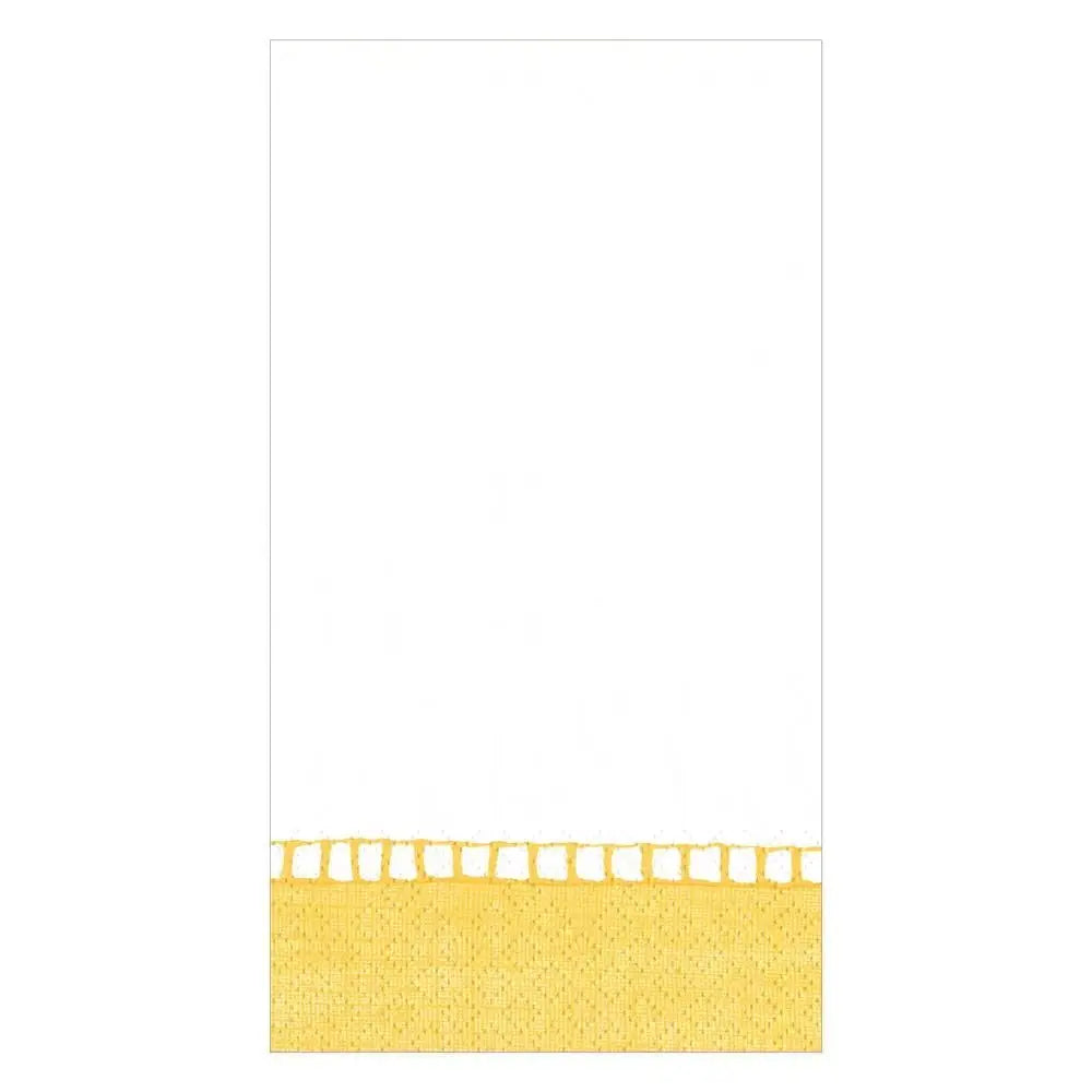 An image of Caspari Linen Border Guest Towel Napkin