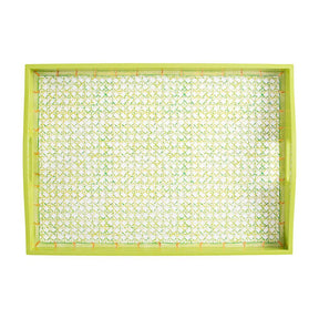 Caspari Trellis Lacquer Large Rectangle Tray