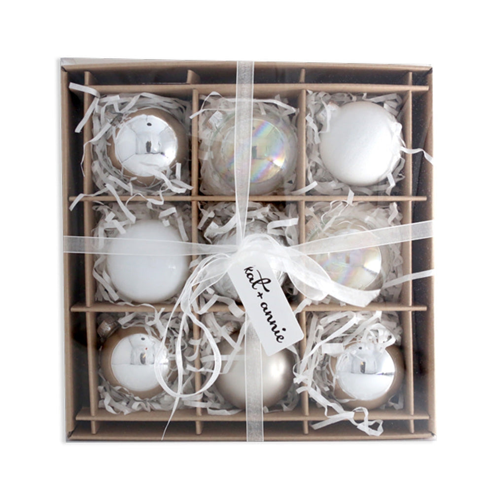 Kat & Annie Round Ball Ornaments (Box of 9)