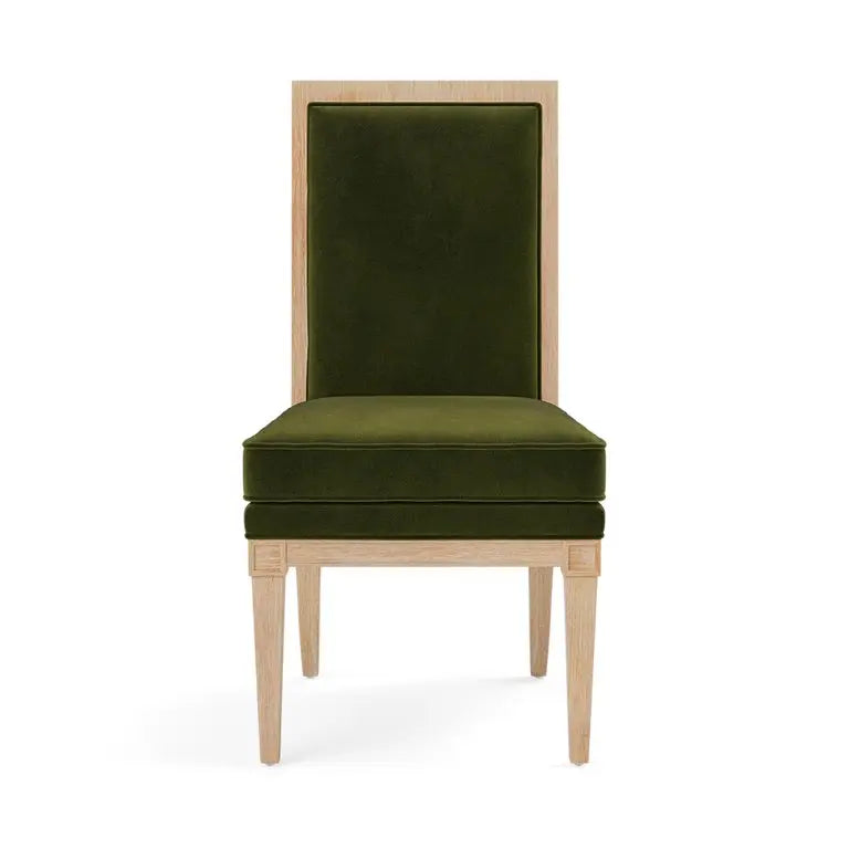 Made Goods Evan Velvet Side Chair in Cerused White Oak Liard Jade