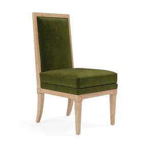 Made Goods Evan Velvet Side Chair in Cerused White Oak Liard Jade