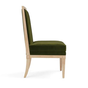 Made Goods Evan Velvet Side Chair in Cerused White Oak Liard Jade