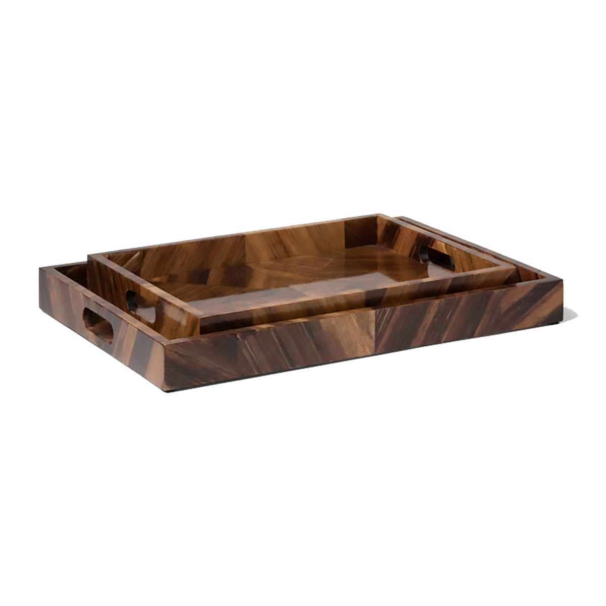 Made Goods Jada Trays set of 2 in Natural / Banana Bark