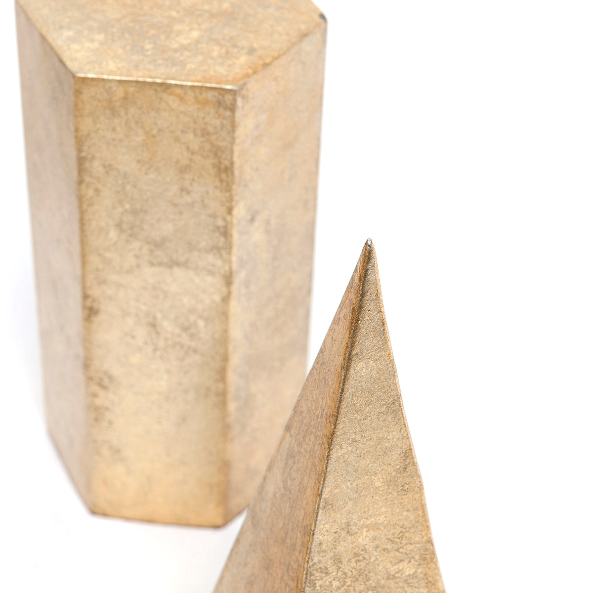 An image of Made Goods Wright Object Small set of 4 in Vintage Brass, Metal