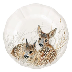 Gien B 4 Sologne Dessert Plates Wildlife Young- Set of 4  