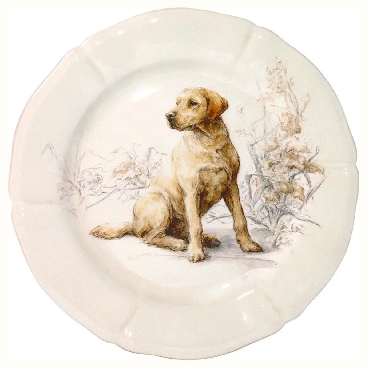 GIEN DESSERT PLATE LABRADOR- SOLOGNE