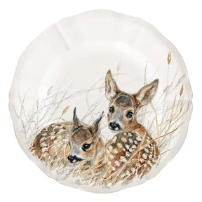 Gien B 4 Sologne Canape Plates Wildlife Young- Set  of 4  