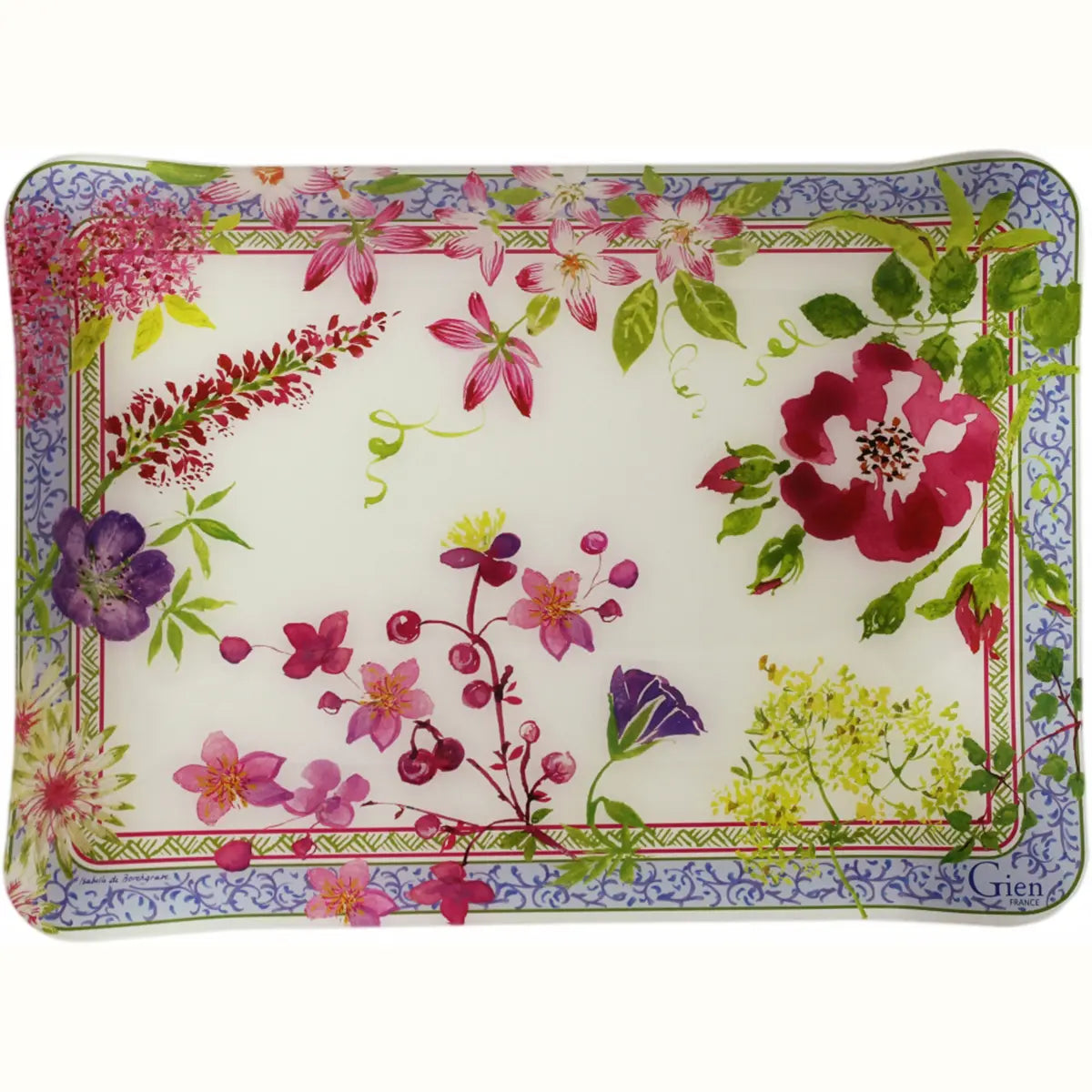 GIEN B 1 ACRYLIC SERVING TRAY SM- MILLEFLEURS