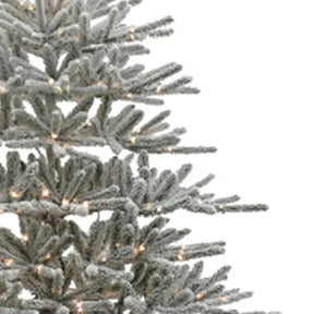 Kurt Adler Pre-Lit LED Warm White Flocked Vail Pine Tree - 7ft