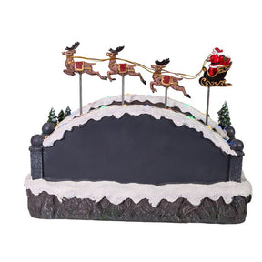 Kurt Adler Baterry-Operated LED Musical Village with Santa and Deer