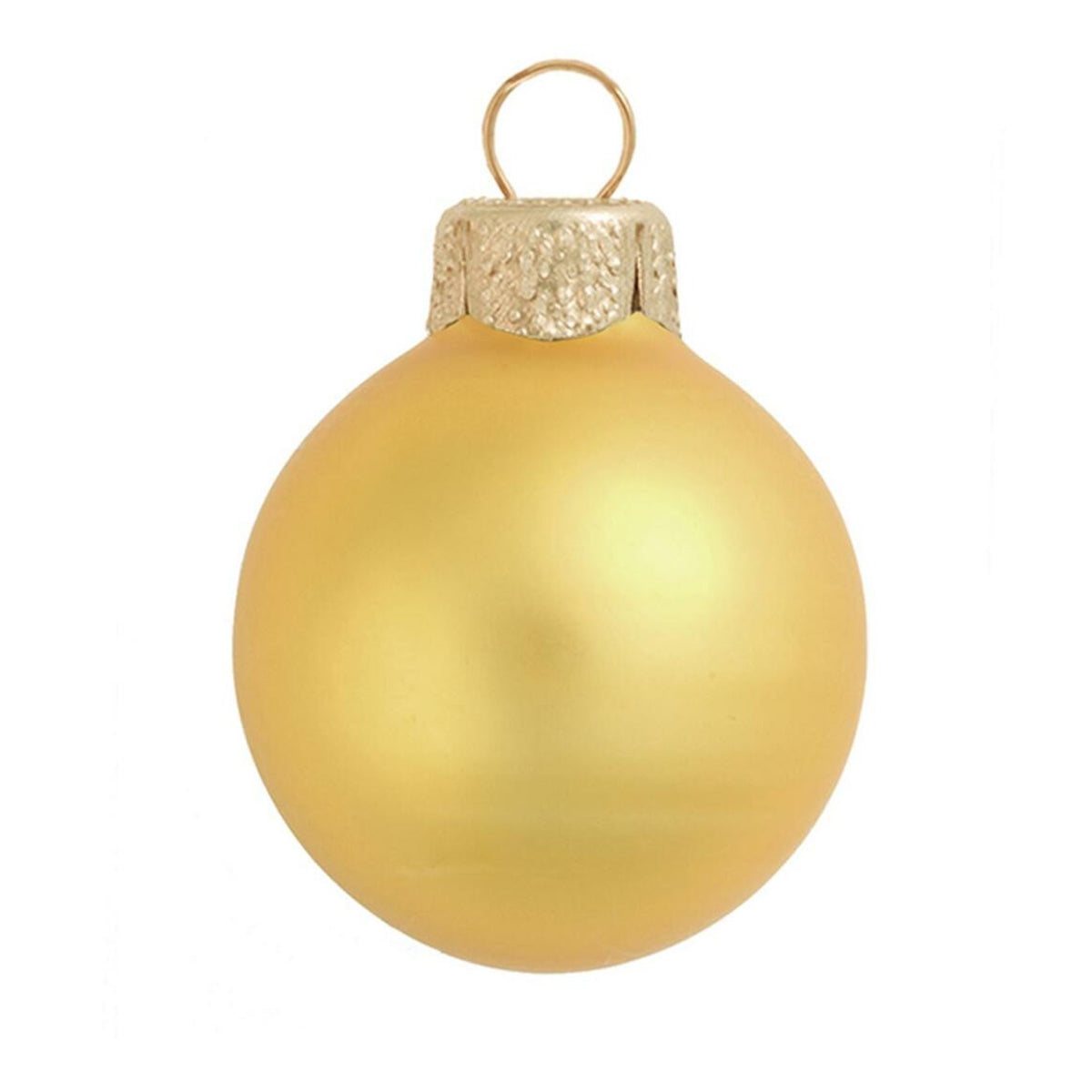 Whitehurst Yellow Sun Matte 2" Glass Ball - Set of 14