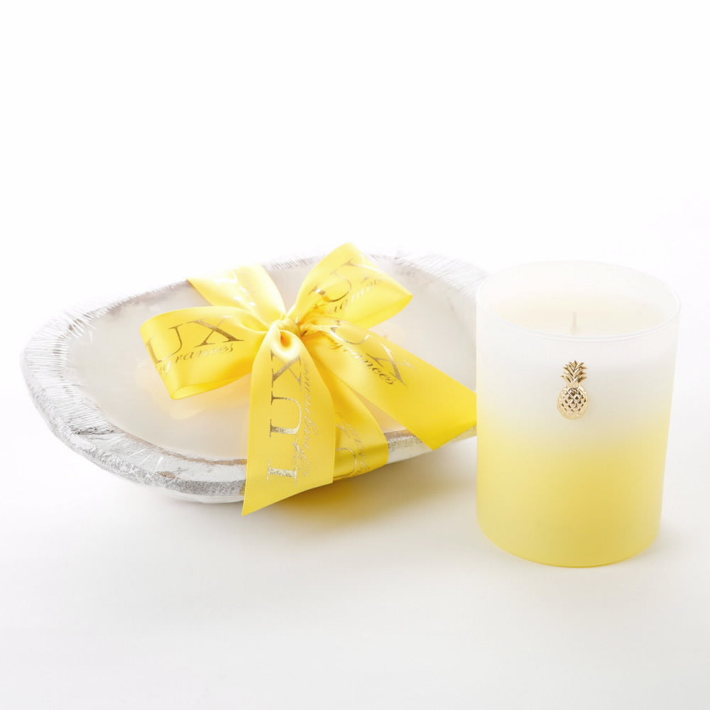 An image of Lux Fragrances Lemon Drop 3-Wick Dough Bowl Candle