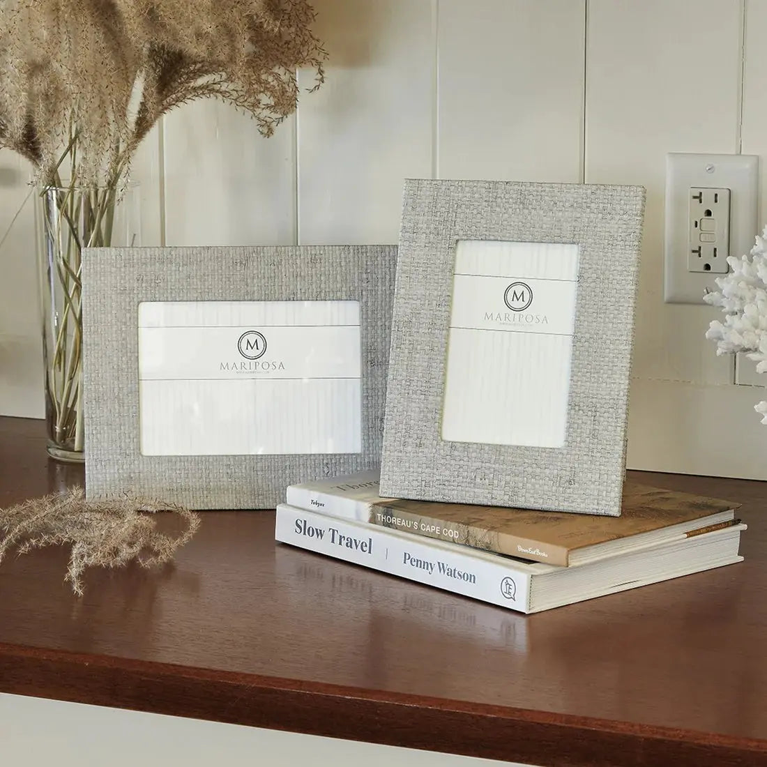 An image of Mariposa Faux Grasscloth Frame