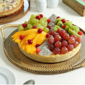 Calaisio Round Serving Tray with Glass Bottom
