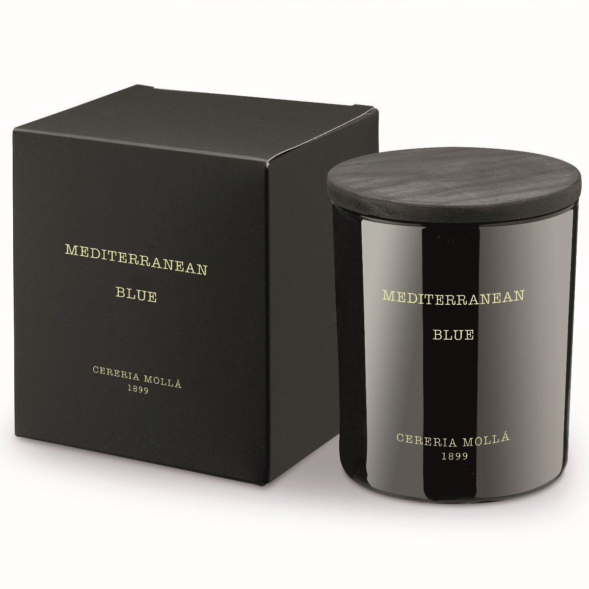 An image of Cereria Molla Mediterranean Blue Candle 8 oz