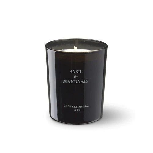 An image of Cereria Molla Bergamotto di calabria, Basil & Mandarin, Velvet Wood Votive Candle Gift Set