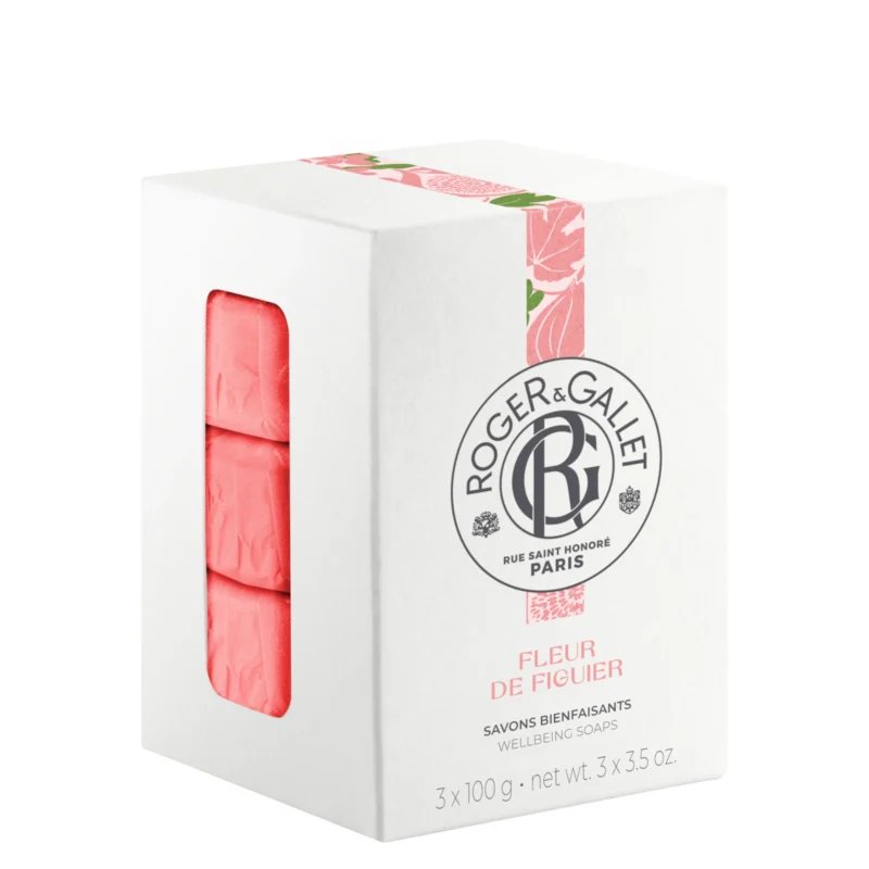 An image of Roger & Gallet Fig Box of 3 Soaps x 3.5 oz