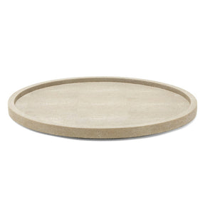 Blue Pheasant Calvin Sand Lazy Susan Realistic Faux Shagree- 18"D