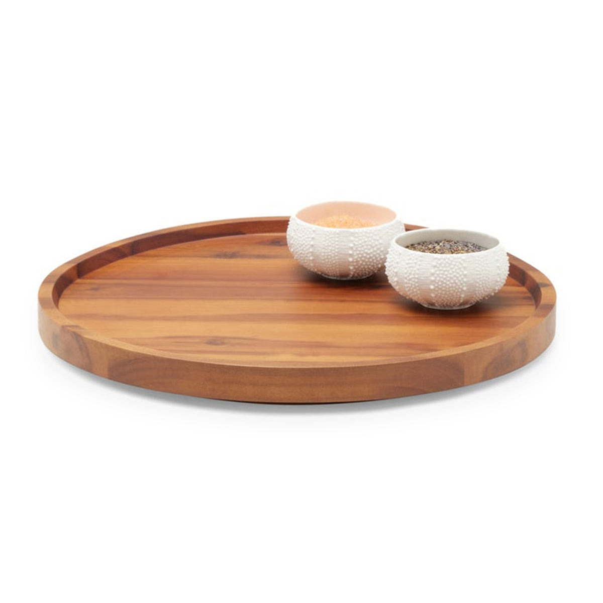 An image of Blue Pheasant David Natural Acacia Wood Lazy Susan- 24"D