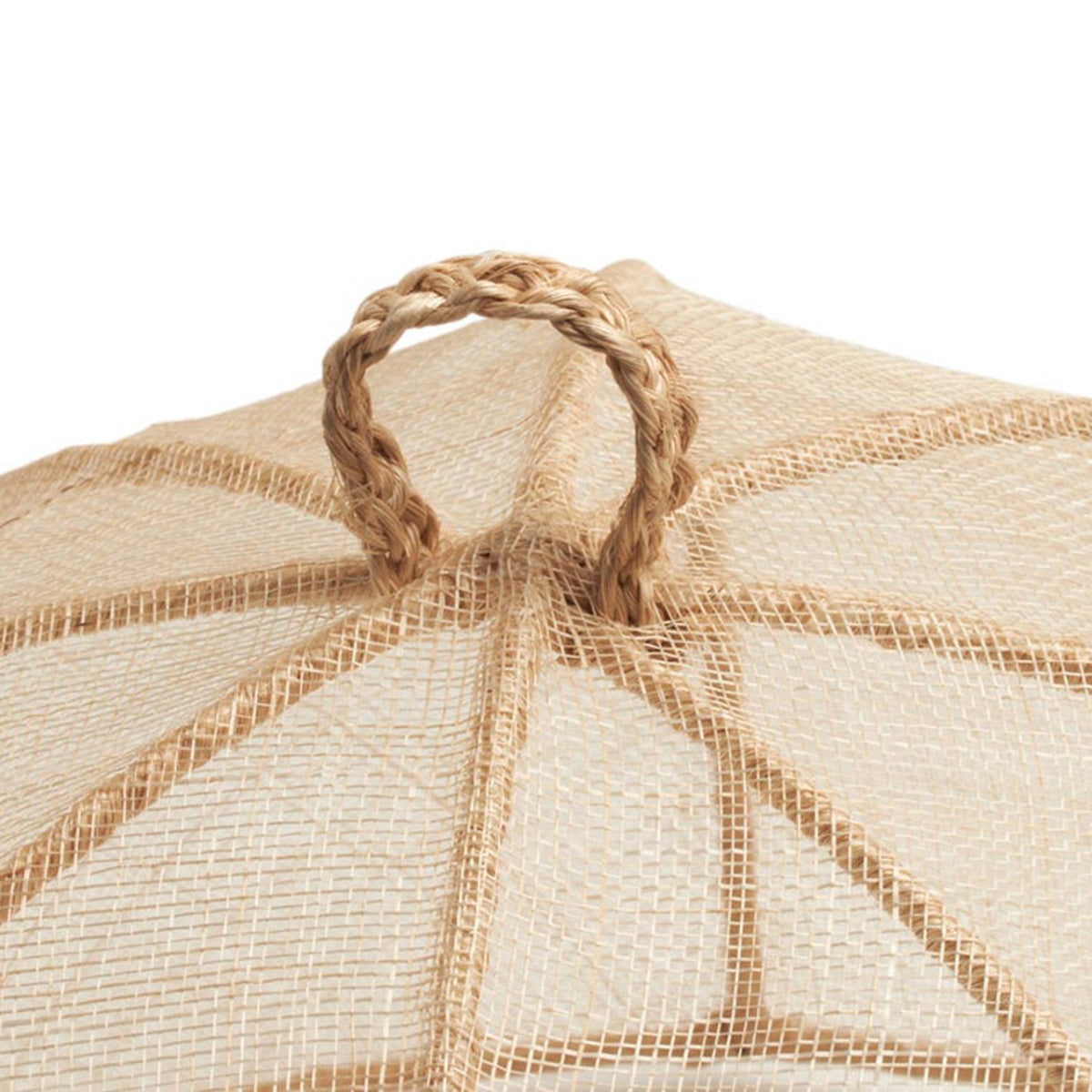 An image of Blue Pheasant Rachel Natural Sinamay Food Cover for Dinnerware- 12.5"D