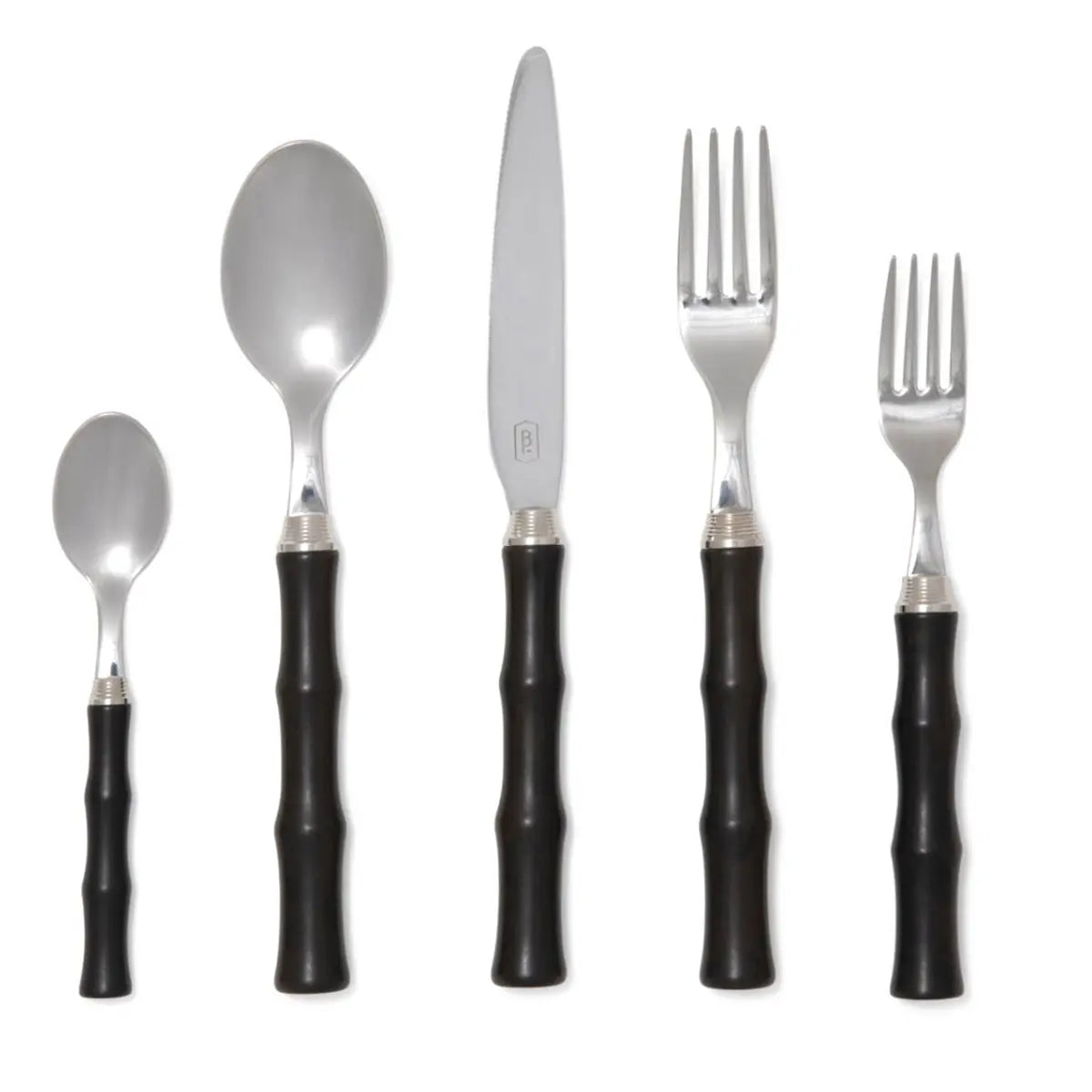 Blue Pheasant Montecito five Piece Dark Brown Flatware Set