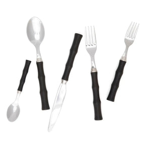 Blue Pheasant Montecito five Piece Dark Brown Flatware Set