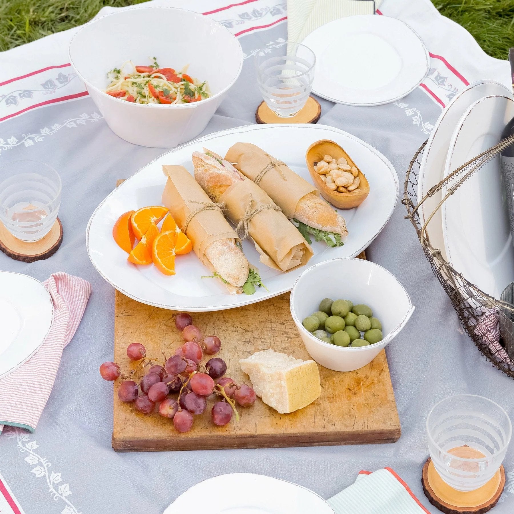 An image of Vietri Lastra Melamine Stacking Cereal Bowl