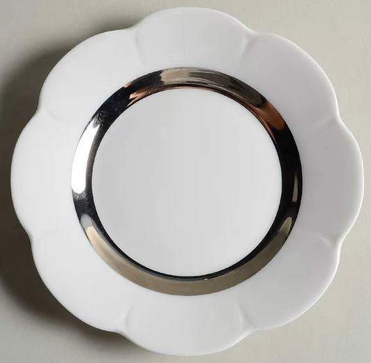 An image of Royal Limoges Fleur'T Platinum Bread & Butter Plate
